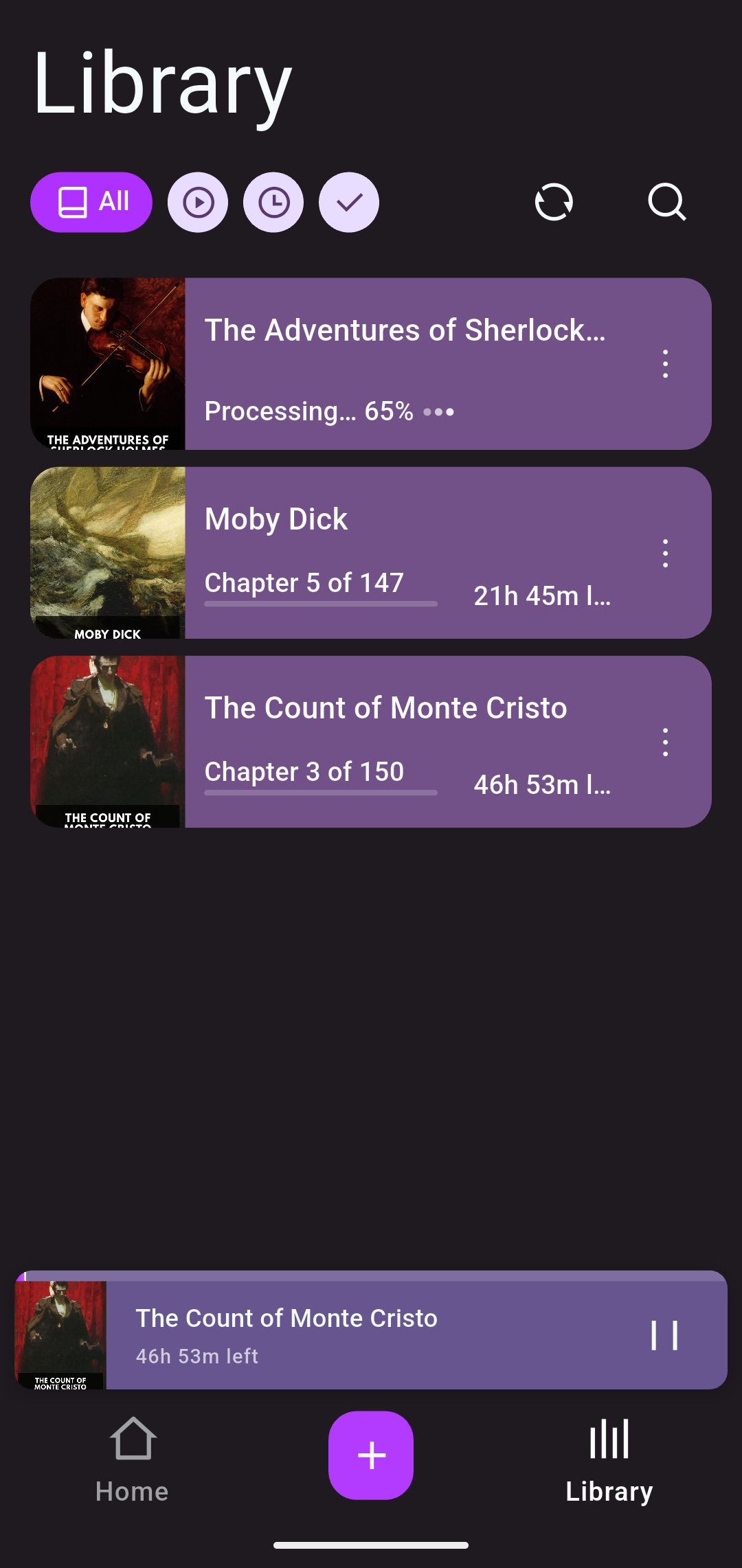 Lyraboo library screen